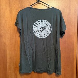 Indian Motorcycles Army Green Short Sleeve Shirt Large